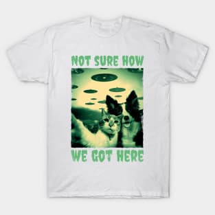 Dog and Cat UFO T-Shirt